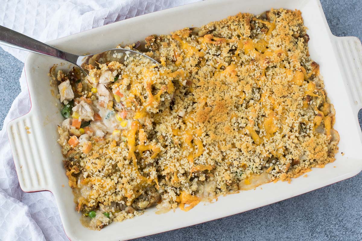Leftover Turkey Stuffing Casserole - Love In My Oven