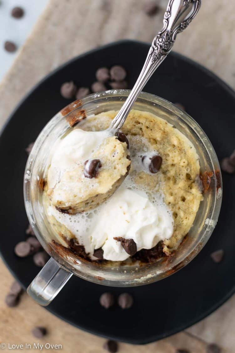 Chocolate Chip Banana Mug Cake Love In My Oven