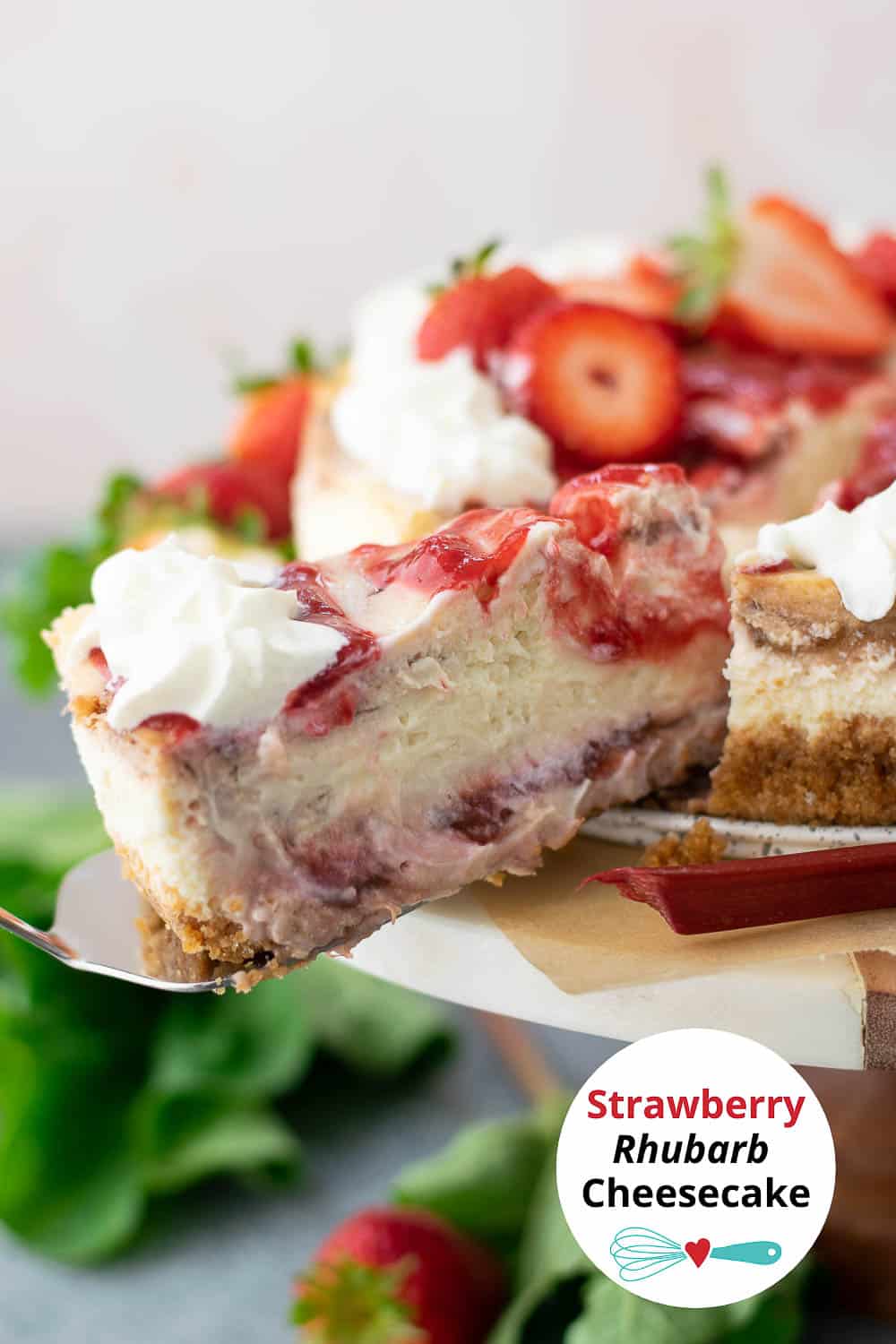 Strawberry Rhubarb Cheesecake