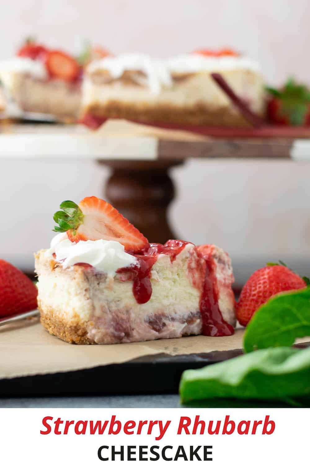 Strawberry Rhubarb Cheesecake