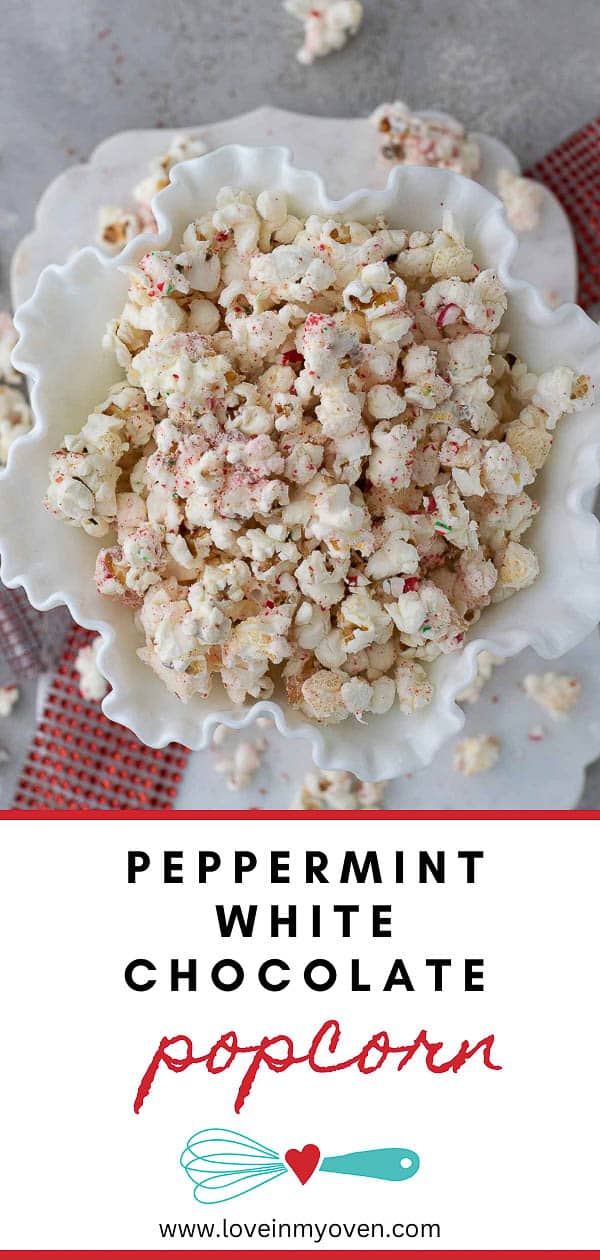 Peppermint White Chocolate Popcorn