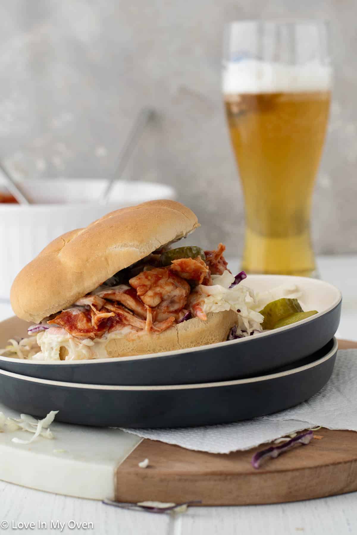 pulled chicken sandwiches